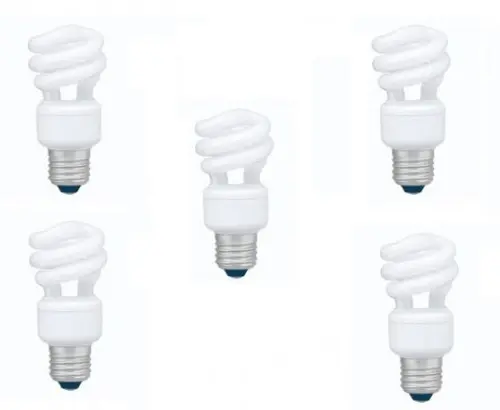 Set 5 becuri economice Panasonic EFD8E65HD3E-5, putere lampa 8W, echivalent pentru incandescenta 40W