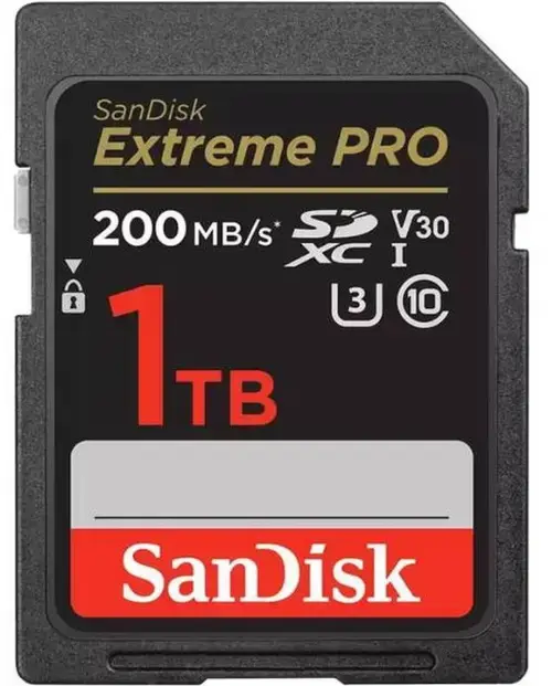 Card de memorie SanDisk Extreme Pro SDSDXXD-1T00-GN4IN, SDXC, 1TB, UHS-I U3, Clasa 10, V30