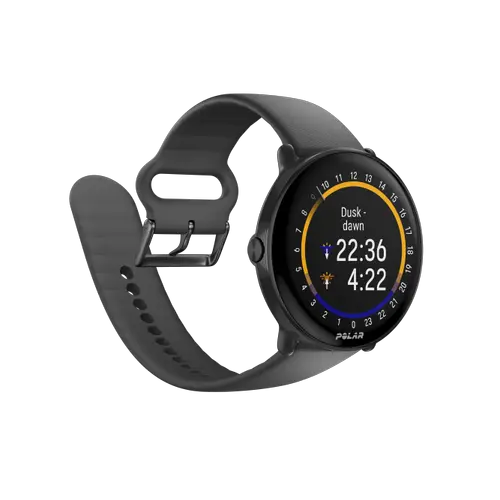 Ceas activity tracker Polar Ignite 3, Ecran AMOLED 1.28inch, GPS, Bluetooth, WR30, Ritm Cardiac, Monitorizare somn (Negru)