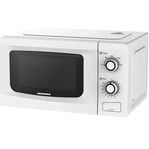 Cuptor cu microunde Heinner HMW-M2035WH, 20 l, 700 W, Control mecanic, Timer, Alb