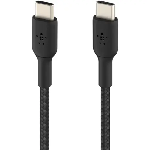Cablu de date Belkin Boost Charge Braided, USB-C/USB-C, 1 m (Negru)