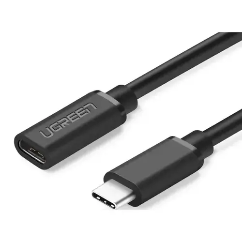 Cablu USB Type-C prelungitor Ugreen US353, USB Type-C (T) - USB Type-C (M), 1m