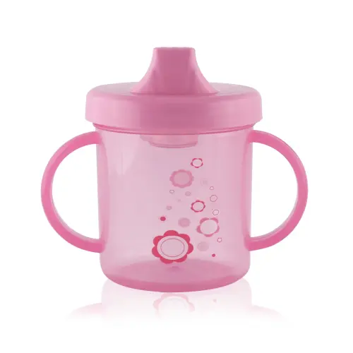 Cana cu manere, valva anticurgere, 12 luni+, 210 ml, Pink