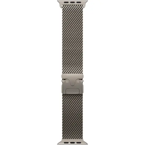 Curea Smartwatch Apple MGHQ4ZM/A pentru Watch 49mm, Milanese Loop, Natural Titanium, Large (Argintiu)