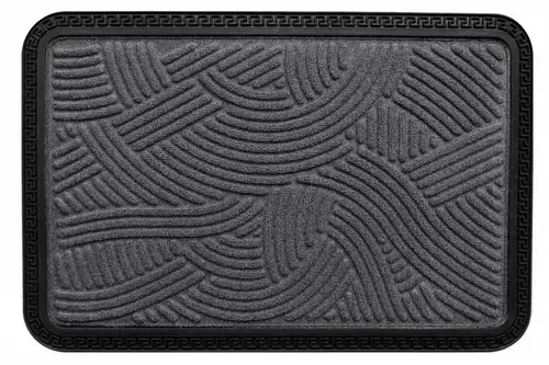 Covoras intrare antiaderent cu margine cauciucata 40x60 cm, Heinner HR-MCF-CMCG (Gri)