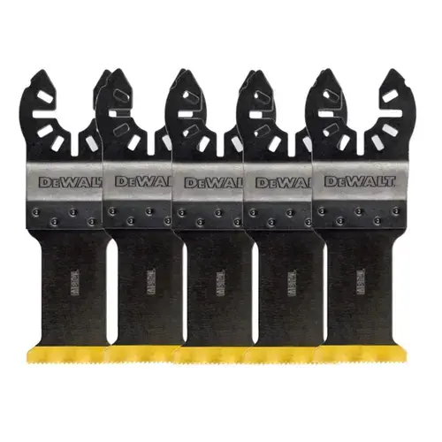Set 5 lame multifunctionale DeWALT DT20727, Titan, Pentru metal, 30 x 43 cm, Negru
