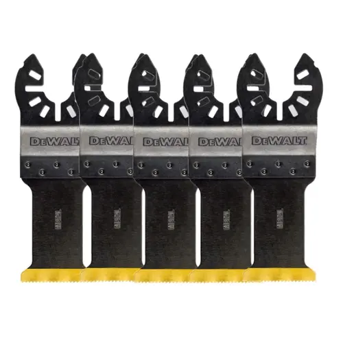 Set 5 lame multifunctionale DeWALT DT20727, Titan, Pentru metal, 30 x 43 cm, Negru