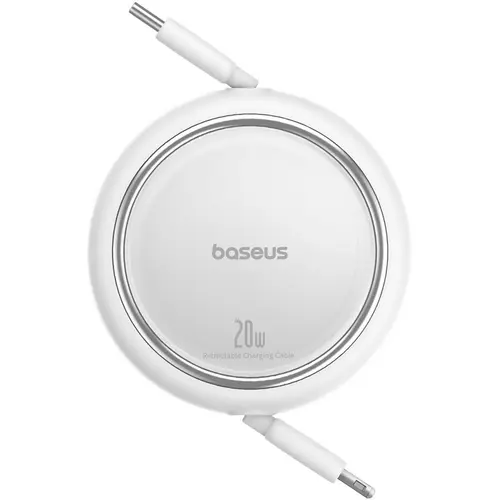 Cablu de date retractabil Baseus Free2Pull, 20 W, USB-C la Lightning, 1m, P10364501211-00 (Alb)