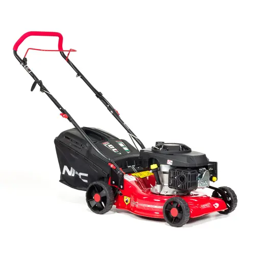 Masina de tuns iarba pe benzina Nac LP42-146-NG, 42 cm, 2600 W (Negru/Rosu)