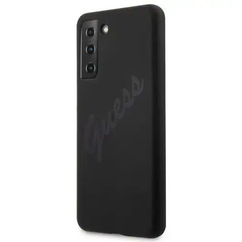 Husa de protectie Guess Vintage Script pentru Samsung Galaxy S21 Plus 5G (Negru)