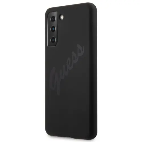 Husa de protectie Guess Vintage Script pentru Samsung Galaxy S21 Plus 5G (Negru)