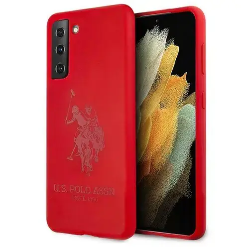 Husa de protectie US Polo Assn. Silicone On Tone pentru Samsung Galaxy S21 (Rosu)