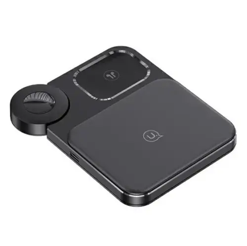 Incarcator Retea Wireless Usams US-CD190, 3 in 1, 15 W, 1.67 A (Negru)