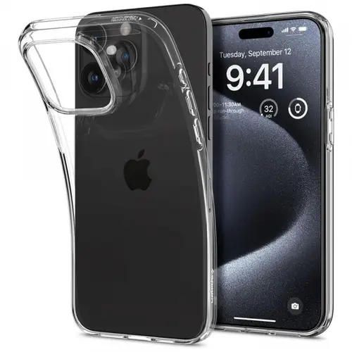 Husa pentru Apple iPhone 15 Pro Max, Spigen, Liquid Crystal, Transparenta
