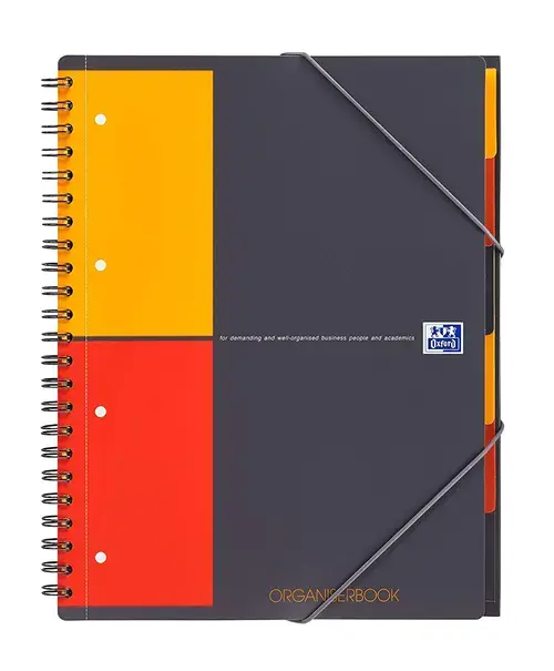 Caiet cu spirala OXFORD Int. Organiserbook matematica, A4+, 80 file-80g/mp, Scribzee,  coperta PP