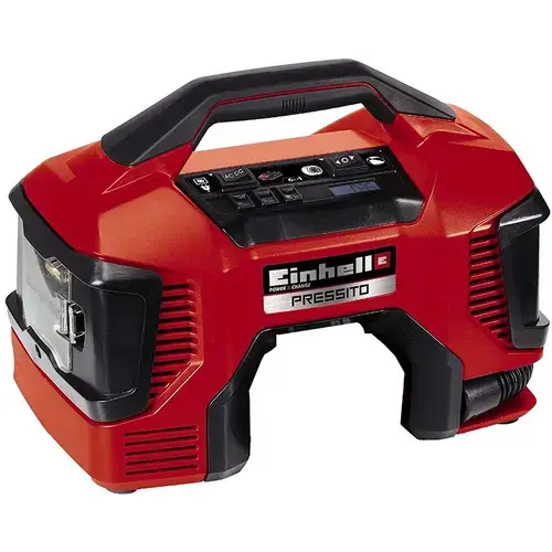 Compresor hibrid PXC Pressito Einhell TE-AC 18/11 LiAC - Solo, 11 bar, 21 L/min, furtun 71 cm, fara acumulator