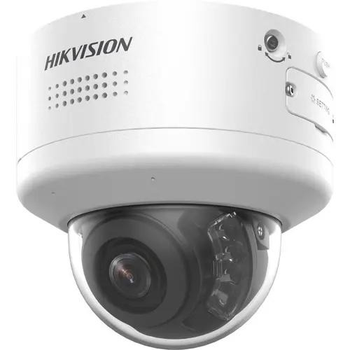Camera supraveghere rotativa IP Speed Dome PTRZ Hikvision DarkFighter DS-2CD2746G2H-IPTRZS2U/SL, 4 MP, IR 40 m, 2.8 - 12 mm, slot card, microfon dual si difuzor, PoE, sirena, lumina stroboscopica