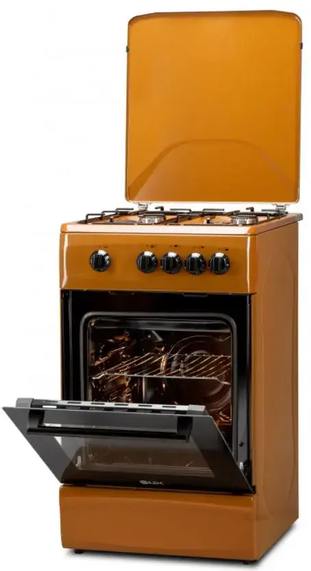 Aragaz LDK 5060 LIGHT BROWN RMV LPG, Gaz, 4 Arzatoare, 46 L, 50 cm (Maro)