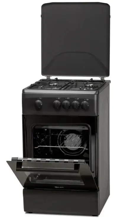 Aragaz LDK 5060 MAT Black RMV NG, Gaz, 4 Arzatoare, Siguranta (Negru)