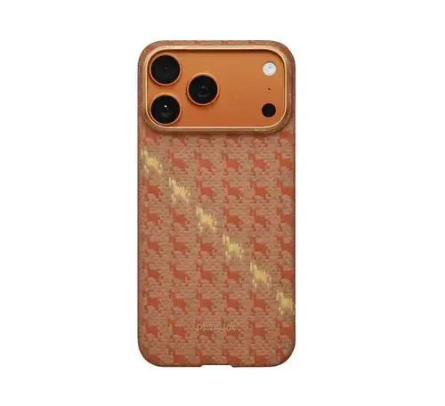 Husa Pitaka Happiness Rides Edge Case, pentru iPhone 17 Pro Max, Portocaliu