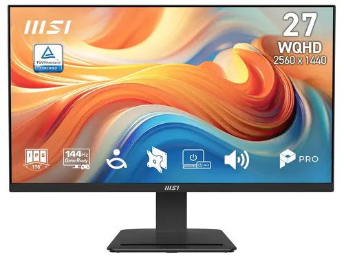 Monitor IPS LED MSI 27inch PRO MP273Q E14, WQHD (2560 x 1440), HDMI, DisplayPort, Boxe, 144 Hz, 1 ms (Negru)
