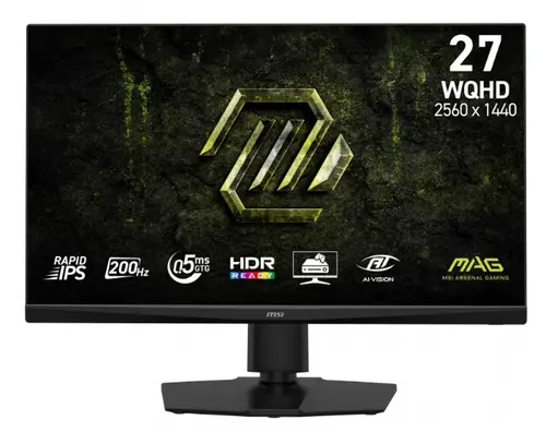 Monitor Gaming Rapid IPS LED MSI 27inch MAG 272QPF E20, WQHD (2560 x 1440), HDMI, DisplayPort, Pivot, 200 Hz, 0.5 ms (Negru)