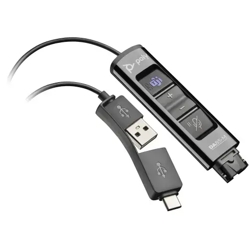 Adaptor interfata Poly DA85-M, USB la QD (Negru)