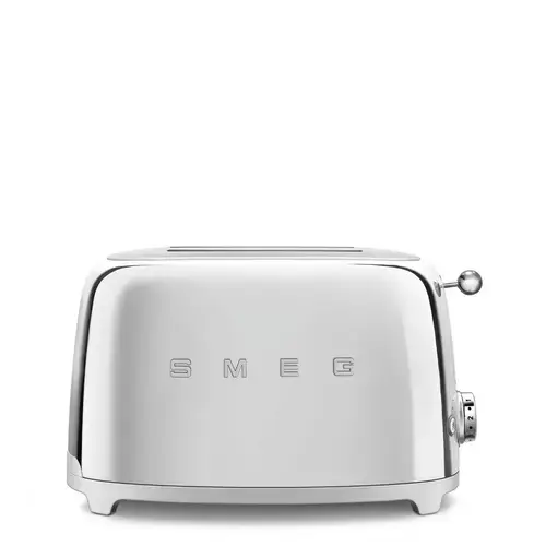 Prajitor de paine Smeg TSF01SSEU, 950 W, 2 felii, 6 trepte rumenire (Argintiu)