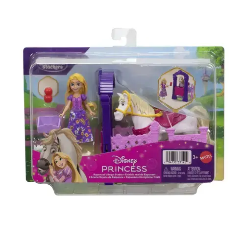 Set de joaca Disney Princess - Grajdul regal al lui Rapunzel, cu papusa si accesorii
