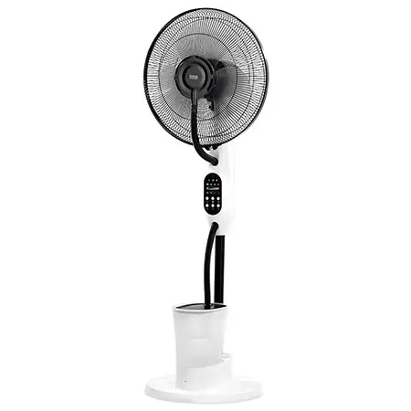 Ventilator cu pulverizare Teesa TSA8067-W, 3 viteze, 3 setari volum de ceata, Temporizator, Oscilatie automata, 5 Roti de transport (Alb)