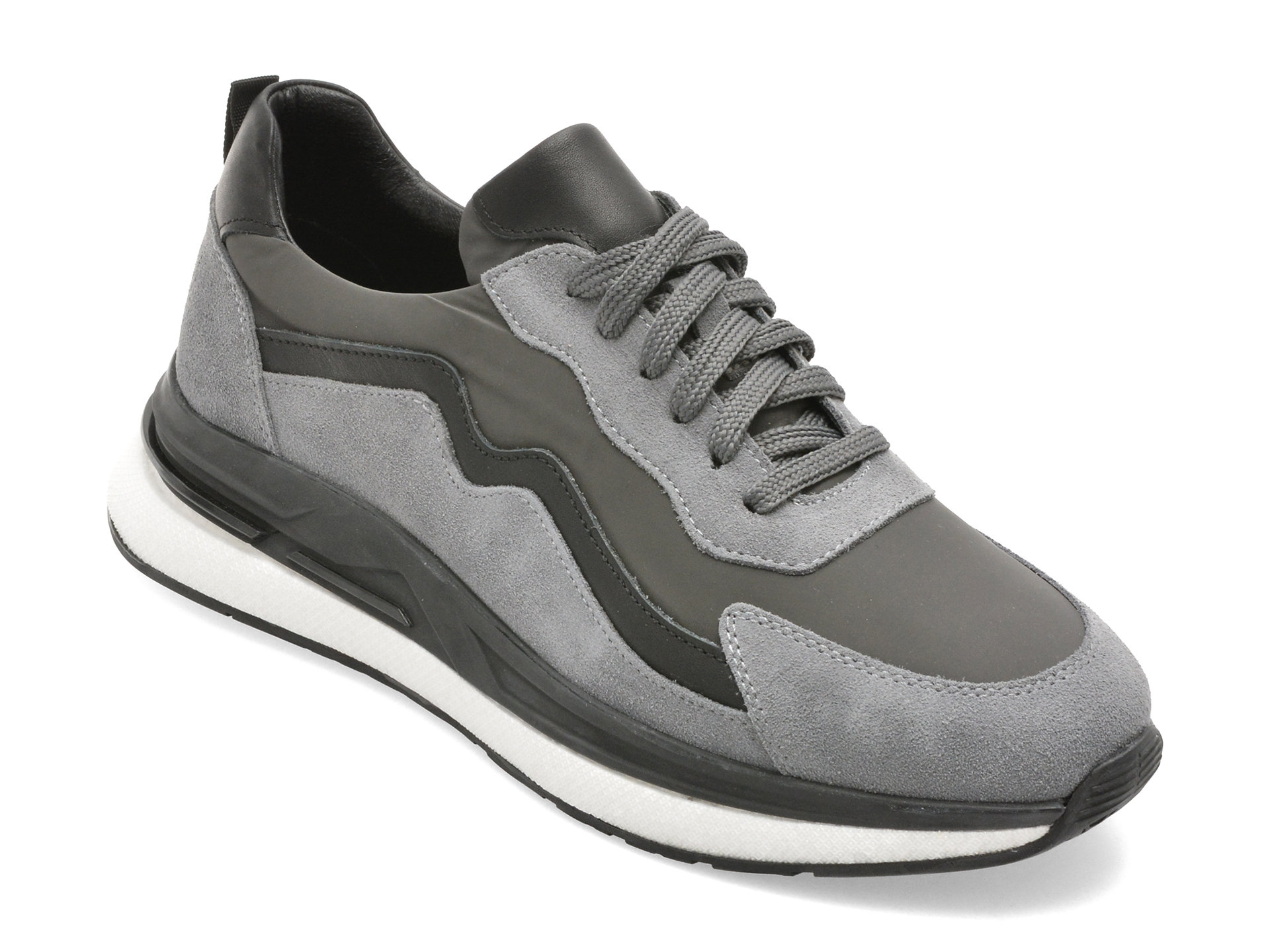 Pantofi sport MARCO BUFFON gri, BF6001, din piele naturala