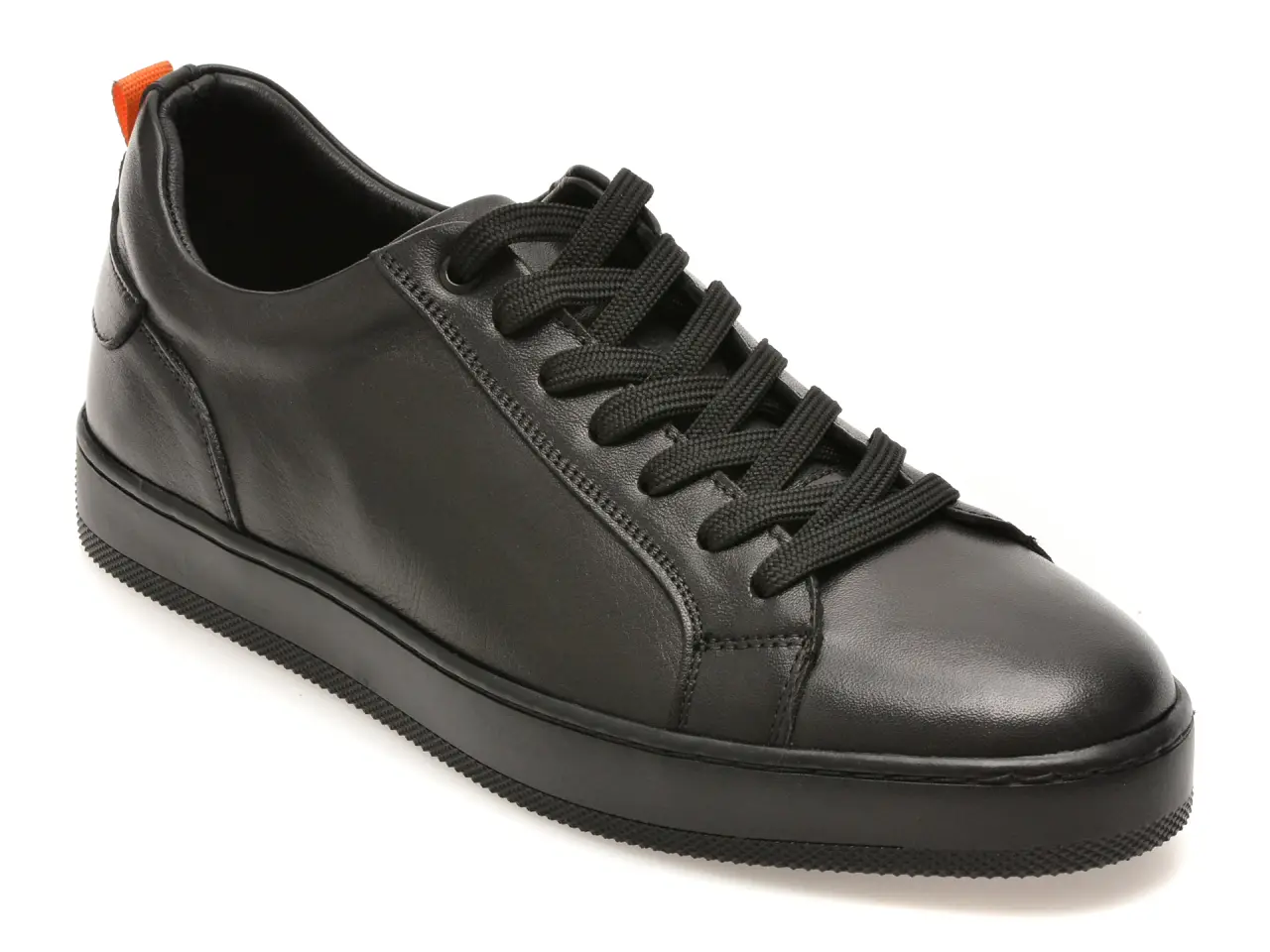 Pantofi sport BITE THE BULLET negri, HRZ09, din piele naturala