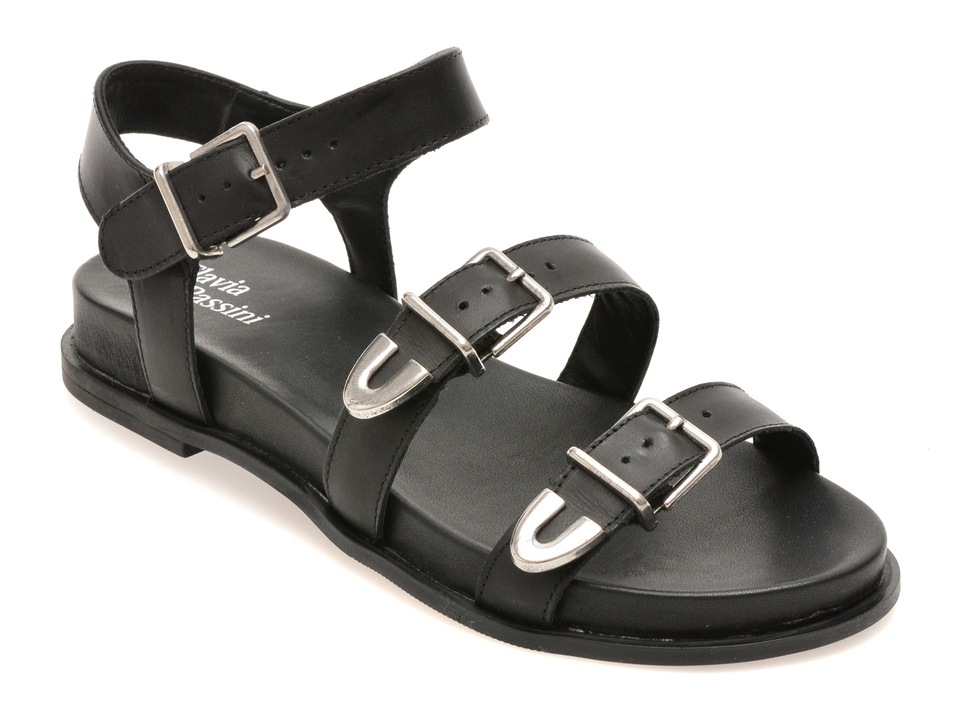 Sandale FLAVIA PASSINI negre, 372503, din piele naturala