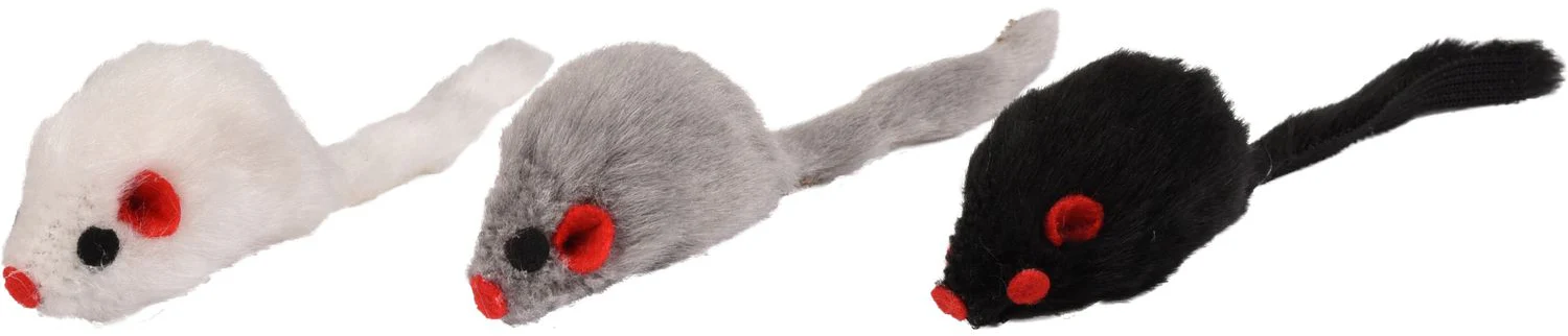 OUTLET FLAMINGO Jucărie pentru pisici Şoricel din pluş 5cm, diverse culori