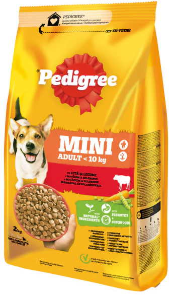 PEDIGREE Hrană uscată pentru câini Adult MINI, cu Vită şi Legume