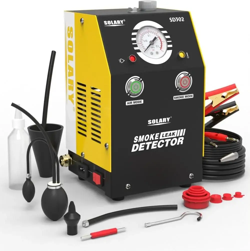 Detector Scurgeri cu Fum Auto EVAP Solary SD302, DC 12V, cu Pompa si Manometru, Detectare Scapari Vacuum, Admisie, Evacuare, Motor, 12V, Portabil