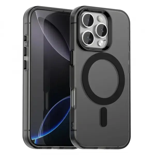 Husa MagSafe pentru Apple iPhone 16 Pro Max, Techsuit, CandyCase, Neagra