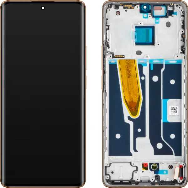 Display cu Touchscreen Realme 11 Pro+, cu Rama, Bej (Sunrise Beige), Service Pack 621029000028