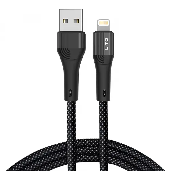 Cablu Date si Incarcare USB-A - Lightning Lito LD14, 18W, 1m, Negru