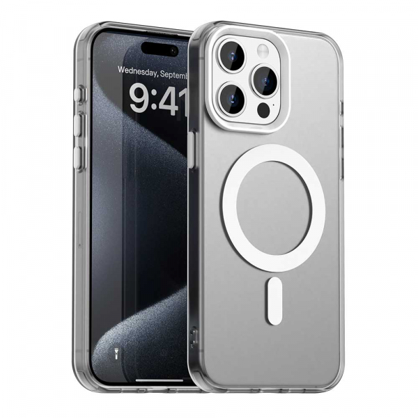 Husa MagSafe pentru Apple iPhone 15 Pro Max, Techsuit, CandyCase, Alba