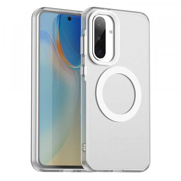Husa MagSafe pentru Samsung Galaxy A36 A366, Techsuit, CandyCase, Alba