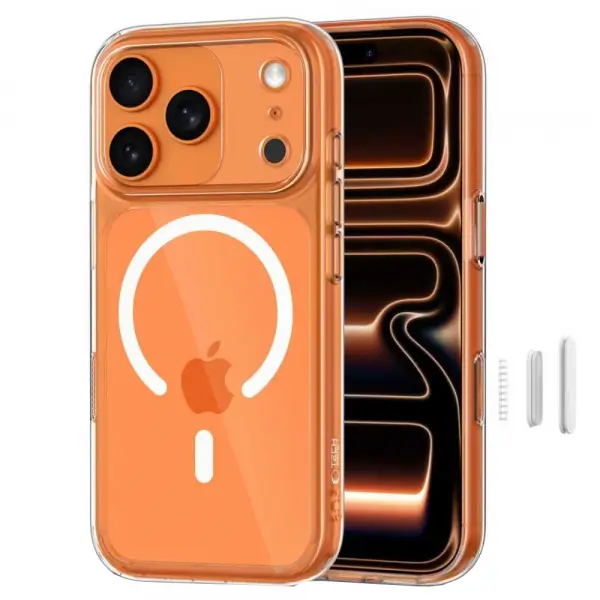 Husa MagSafe pentru Apple iPhone 17 Pro Max, Tech-Protect, MagPeak, Transparenta