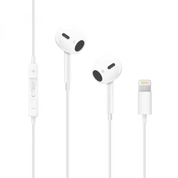 Handsfree Lightning Tech-Protect Ultraboost Core G2, Alb