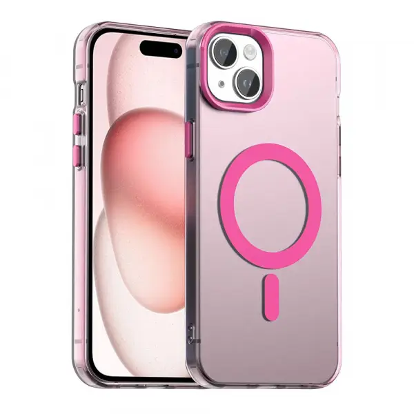 Husa MagSafe pentru Apple iPhone 15, Techsuit, CandyCase, Roz