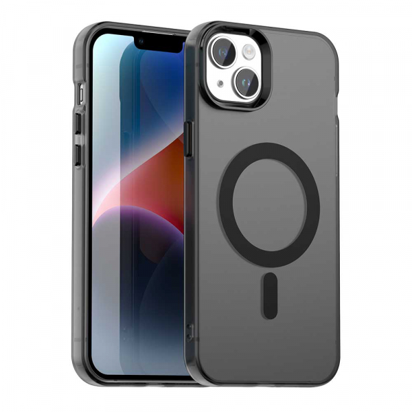 Husa MagSafe pentru Apple iPhone 14, Techsuit, CandyCase, Neagra