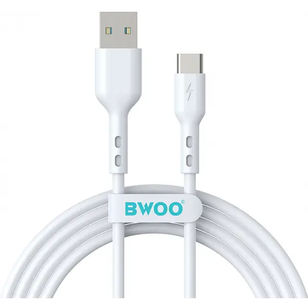 Cablu Date si Incarcare USB-A - USB-C BWOO X172C, 60W, 1m, Alb