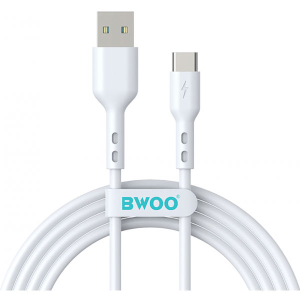 Cablu Date si Incarcare USB-A - USB-C BWOO X172C, 60W, 1m, Alb