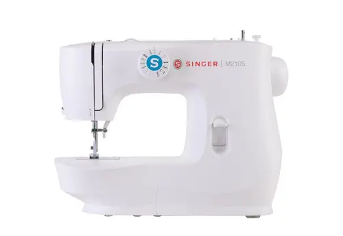 Masina de cusut portabila Singer M2105, 8 cusaturi, 850 imp/min (Alb)
