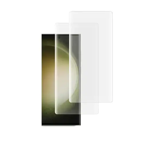 Set 2 folii sticla cu lampa UV Glastify UVTG compatibil cu Samsung Galaxy S23 Ultra (Transparent)