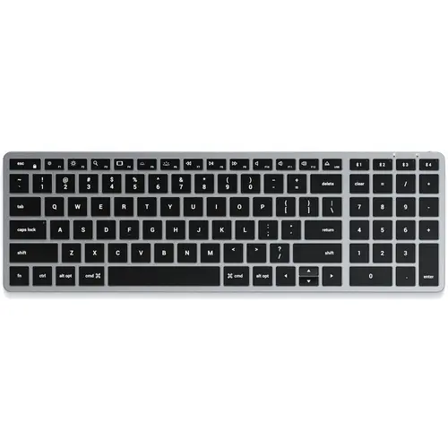 Tastatura Wireless Satechi X2 Slim Bluetooth retroiluminata cu Keypad numeric, US (Gri)